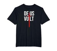 Deus Vult I God Wills It I First Crusader T-Shirt, Men's Big and Tall, Black, 3X Tall