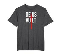 Deus Vult I God Wills It I First Crusader T-Shirt, Men's Big and Tall, Dark Heather Grey, 6X Tall