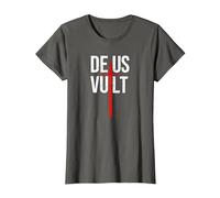 Deus Vult I God Wills It I First Crusader T-Shirt, Women, Asphalt Grey, X-Small