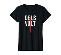 Deus Vult I God Wills It I First Crusader T-Shirt, Women, Black, Medium