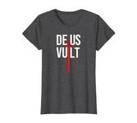 Deus Vult I God Wills It I First Crusader T-Shirt, Women, Dark Heather Grey, Large