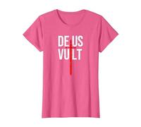 Deus Vult I God Wills It I First Crusader T-Shirt, Women, Pink Heather, 3X-Large