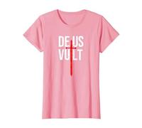 Deus Vult I God Wills It I First Crusader T-Shirt, Women, Pink, Large
