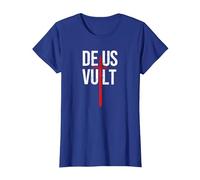 Deus Vult I God Wills It I First Crusader T-Shirt, Women, Royal Blue, X-Small