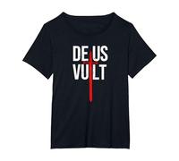 Deus Vult I God Wills It I First Crusader T-Shirt, Women's Plus, Black, 2X