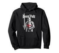 Deus Vult Knight Templar Crusader Medieval Sword Pullover Hoodie