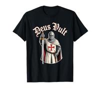 Deus Vult Knight Templar Crusader Medieval Warrior T-Shirt