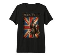 Deus Vult Knight Templar Union Jack Crusader Premium T-Shirt