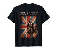 Deus Vult Knight Templar Union Jack Crusader T-Shirt