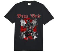 Deus Vult - Knight Templar - Vintage Crusader Comfort Colors Adult Heavyweight T-Shirt