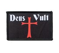 Deus Vult Knights Printed Patches, Templar Legion Tactical Morale Patch Badge Hook and Loop Sew On for Clothing, Dress, Hat, Backbags
