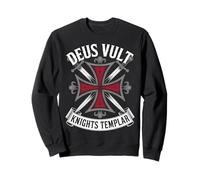 Deus Vult Knights Templar Crusader Cross Sword Design Sweatshirt