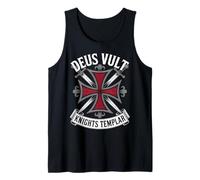 Deus Vult Knights Templar Crusader Cross Sword Design Tank Top