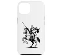 Deus Vult, Medieval Crusader Riding a Horse, catholic legend Case for iPhone 13
