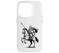 Deus Vult, Medieval Crusader Riding a Horse, catholic legend Case for iPhone 14 Pro
