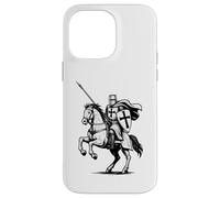 Deus Vult, Medieval Crusader Riding a Horse, catholic legend Case for iPhone 14 Pro Max