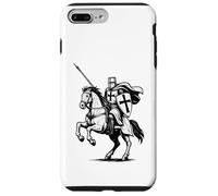 Deus Vult, Medieval Crusader Riding a Horse, catholic legend Case for iPhone 7 Plus/8 Plus