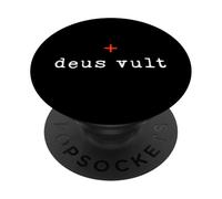 Deus Vult Medieval Templar Knight Crusades PopSockets Adhesive PopGrip
