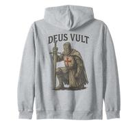 Deus Vult - Minimalist Latin Word for History- Back 002 Zip Hoodie