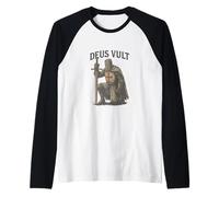 Deus Vult - Minimalist Latin Word for History Raglan Baseball Tee