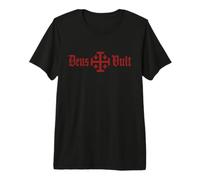 Deus Vult with Jerusalem Cross - Catholic Templar Premium T-Shirt
