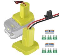 Deuson 2 Packs Power Wheel Adapter Compatible with 18V Battery Safe Insulated Battery Adapter Portable Battery Converter with Fuse and Wire Terminals for RC Toy Robotics