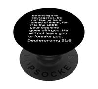 Deuteronomy 31:6, Be Strong and Courageous, Christian PopSockets Adhesive PopGrip