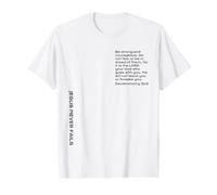 Deuteronomy 31:6, JNF, Be Strong and Courageous, Christian Value Graphic T-Shirt, Men, White, S