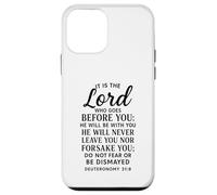 Deuteronomy 31:8 The Lord Goes Before You Bible Verse Faith Case for iPhone 12 mini