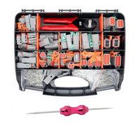 Deutsch Connector Kit, 528 Pcs Automotive Electrical Connectors Set Use for Deutsch DT Series, Waterproof Deutsch Terminal Crimp Tool Mechanic Tools, 2 3 4 6 8 12 Pin Connectors
