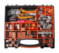 Deutsch Connector Kit, 924 Pcs Automotive Electrical Terminal Set Use for Deutsch DT Series, 2 3 4 6 8 12 Pin Connectors, with Wedgelock & Pin Extraction Tools, Pliers and Removal Tool