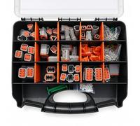 Deutsch DT Series Grey 380pcs Assortment Kit - 2, 3, 4, 6, 8 & 12 Way Connectors - Grey - Solid Pins