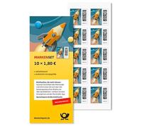 Deutsche Post 10 x 1.80 € Self-Adhesive Stamps for Large Letters up to 500 g National & Compact Letters up to 50 g International