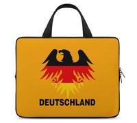 Deutschland Ea-gles Germany Flag Funny Laptop Sleeve Case with Carry Handle Waterproof Protective Computer Cover 10-17 Inch