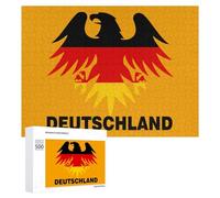 Deutschland Ea-gles Germany Flag Funny Wooden Puzzle with Storage Box Adults Jigsaw Puzzles Challenge for Family Game Birthday Gift