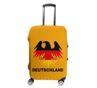 Deutschland Ea-gles Germany Flag Printed Luggage Cover Washable Suitcase Protector Fits 19-32 Inch Funny Travel Accessories