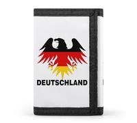 Deutschland Ea-gles Germany Flag Wallet for Men Slim Minimalist Tri-fold ID Window 9-13 Cards
