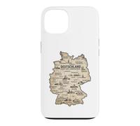 Deutschland Karte Der Landeskinder Germany Vintage Map Case for iPhone 13