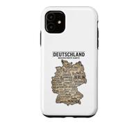 Deutschland Reichsstadte Karte German City Map Travel Case for iPhone 11