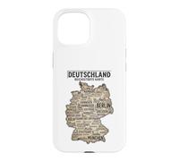Deutschland Reichsstadte Karte German City Map Travel Case for iPhone 15