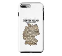 Deutschland Reichsstadte Karte German City Map Travel Case for iPhone 7 Plus/8 Plus