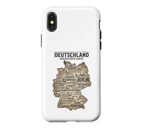 Deutschland Reichsstadte Karte German City Map Travel Case for iPhone X/XS