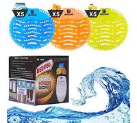 Deuvuo Urinal Screens Deodorizer (15 Pcs) | Urinal Cakes Deodorizer 3D Wave Anti-Splash Odor Protection Urinal Mats for Toilets, Bathroom, Office Hotels | Long-lasting fragrance