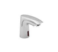 Deva Automatic Water On Mono Basin Tap in Chrome - Touchless Hands Free Auto Water - Battery Or Mains Powered - Bathroom Infrared Toilet Sink Faucet Silver - 2 Year Warranty Sensor 1D