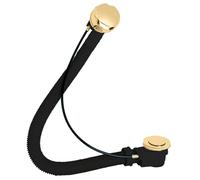 Deva Bath Combined Waste & Overflow Kit With Press Top Plug - Gold Finish