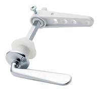 Deva CL01 Toilet Cistern Lever Handle with Chrome Finish Victorian Era Style Universal Adjustable Replacement Bathroom Flush Kit in Silver WC Tank
