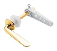 Deva CL01 Toilet Cistern Lever Handle with Gold Finish Victorian Era Style Universal Adjustable Replacement Bathroom Flush Kit in Brass WC Tank