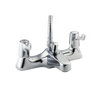 Deva DLT SPEC106 Lever Bath Shower Mixer Tap with Brass Back Nuts Chrome Finish