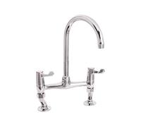 Deva DLT305B 3-inch Lever Action Bridge Sink Mixer Tap with Lever Chrome Finish