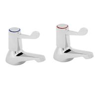 Deva Dlv102 Lever-Action Chrome Bath Mixer Tap, Polished Finish, Deck-Mounted, Dual Ceramic Valve